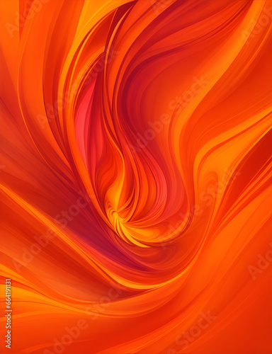 Orange waves vertical abstract background