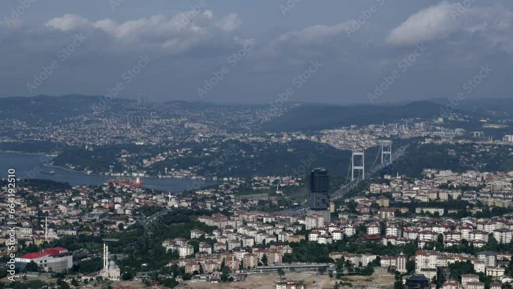 Bosphorus bridge and city scape in Istanbul, Turkey Bosphorus bridge and city scape in Istanbul, Turkey