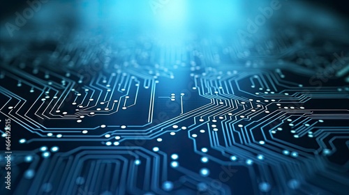 Circuit Board Background. Computer, Data, Technology, Artificial Intelligence. photo