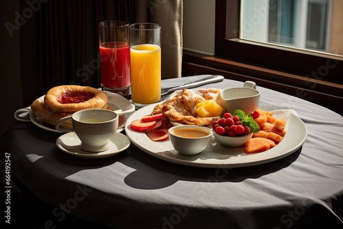 Service breakfast at the hotel Room