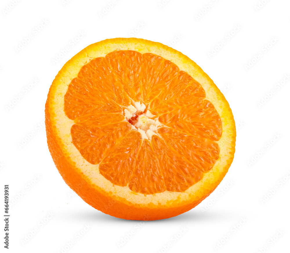 Half orange fruit isolated on transparent png Half orange fruit isolated on transparent png