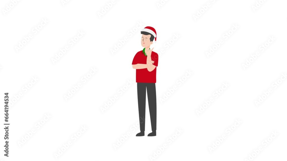 Cheerful Delivery Man Christmas character design Cheerful Delivery Man Christmas character design