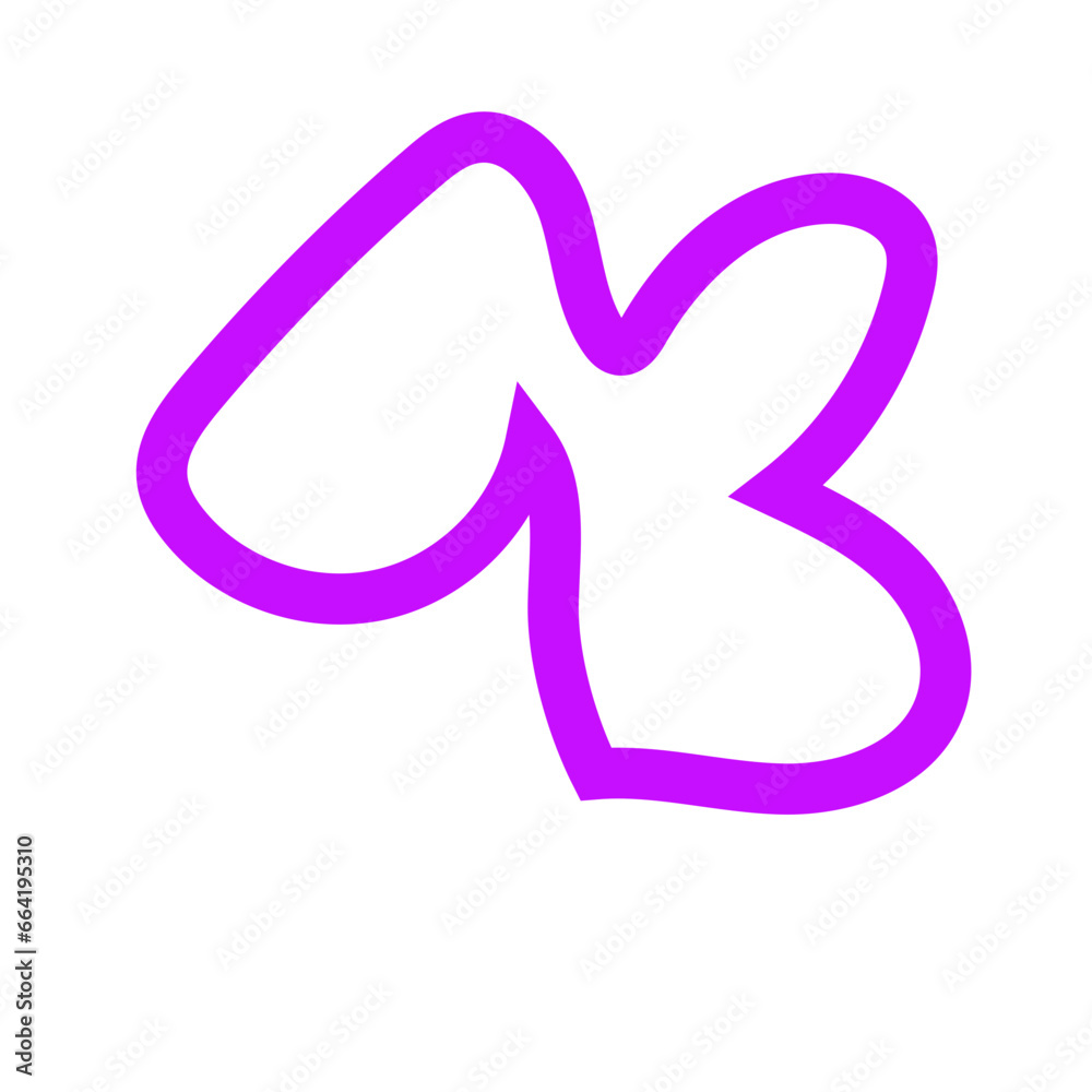 Purple outline abstract shapes vector Purple outline abstract shapes vector
