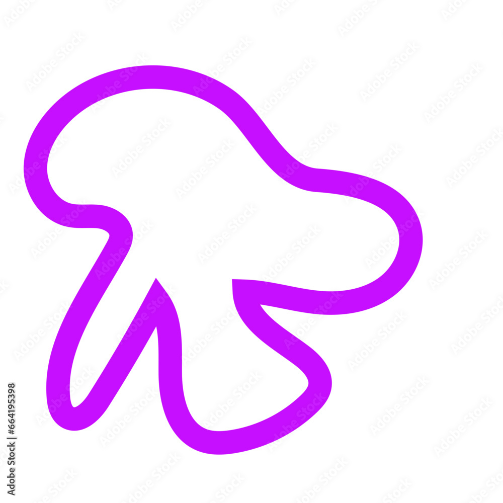 Purple outline abstract shapes vector 