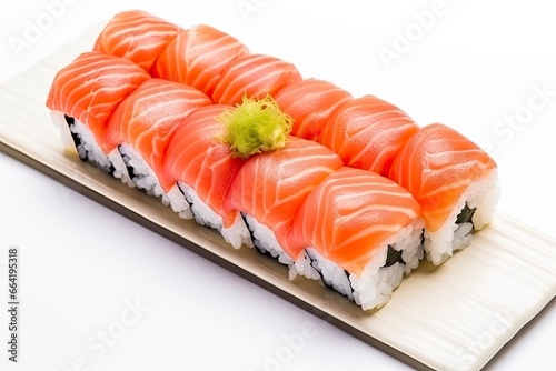 Sushi isolated on white background.
