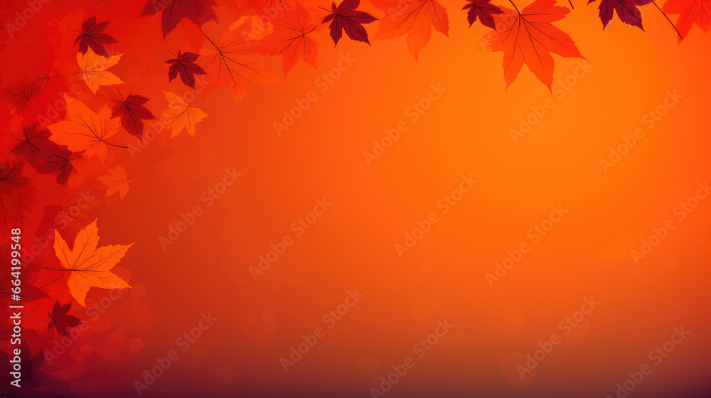 2D Fall Background with Maple Leaves 2D Fall Background with Maple Leaves