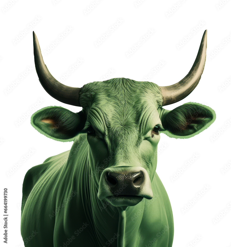 Naklejka premium Blue buffalo on isolated background