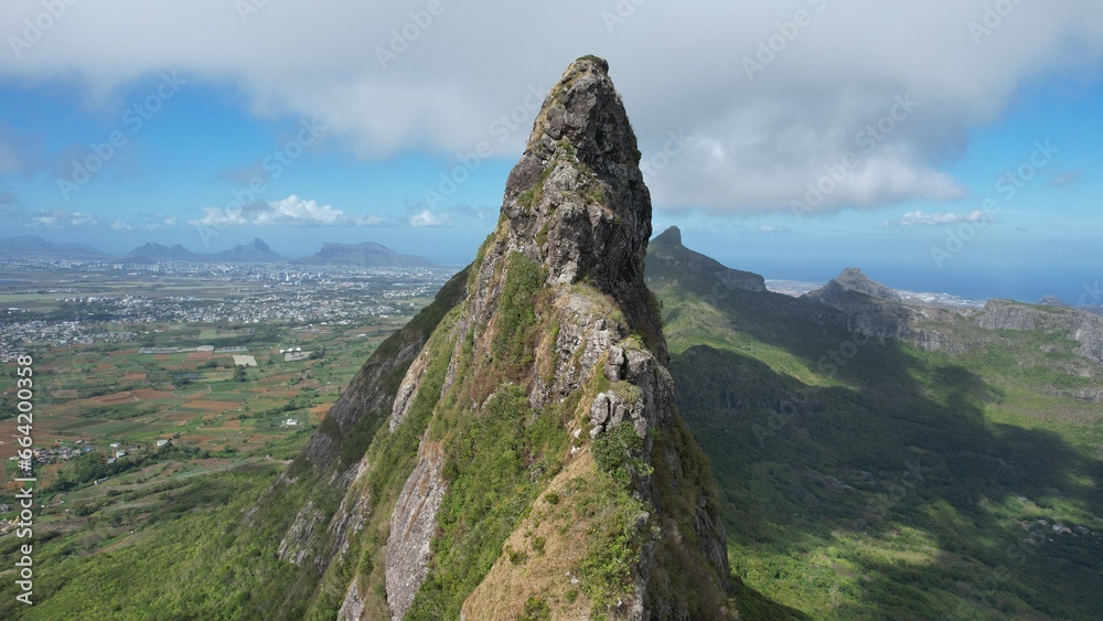 Mauritius island. Mount Pieter Both. The most amazing mountain on the island. View from above.