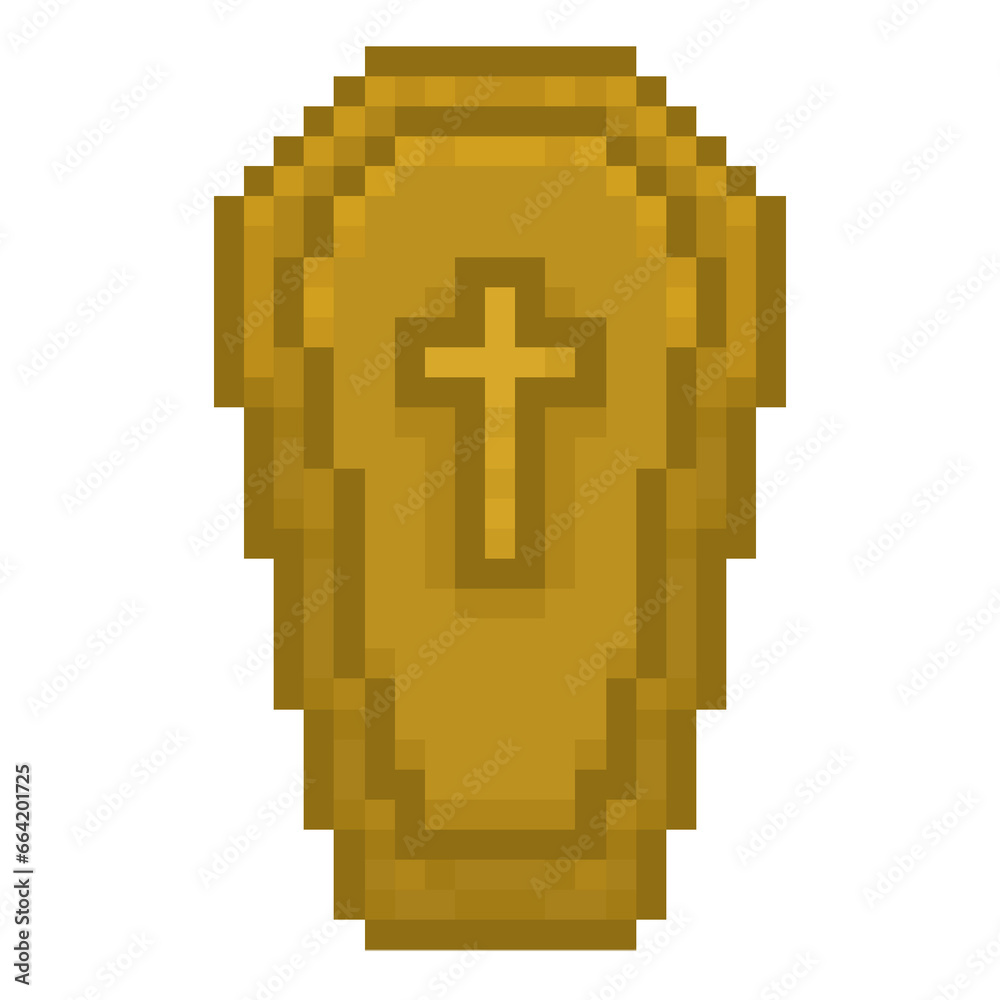 Obraz premium halloween casket pixel art