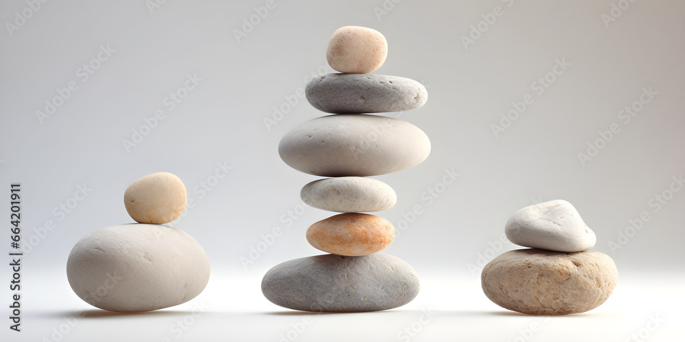 balancing stones on clean background balancing stones on clean background