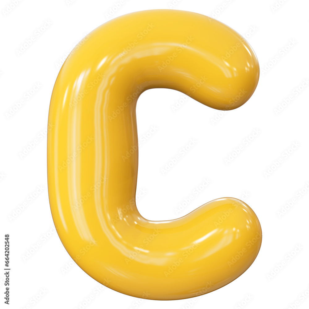 Yellow Letter C Font Bubble Yellow Letter C Font Bubble