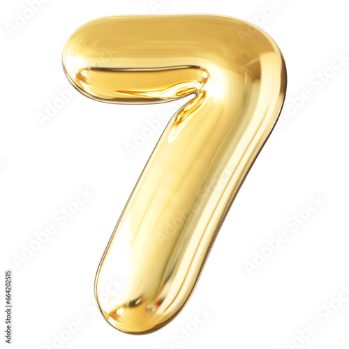 Gold Number 7 Bubble