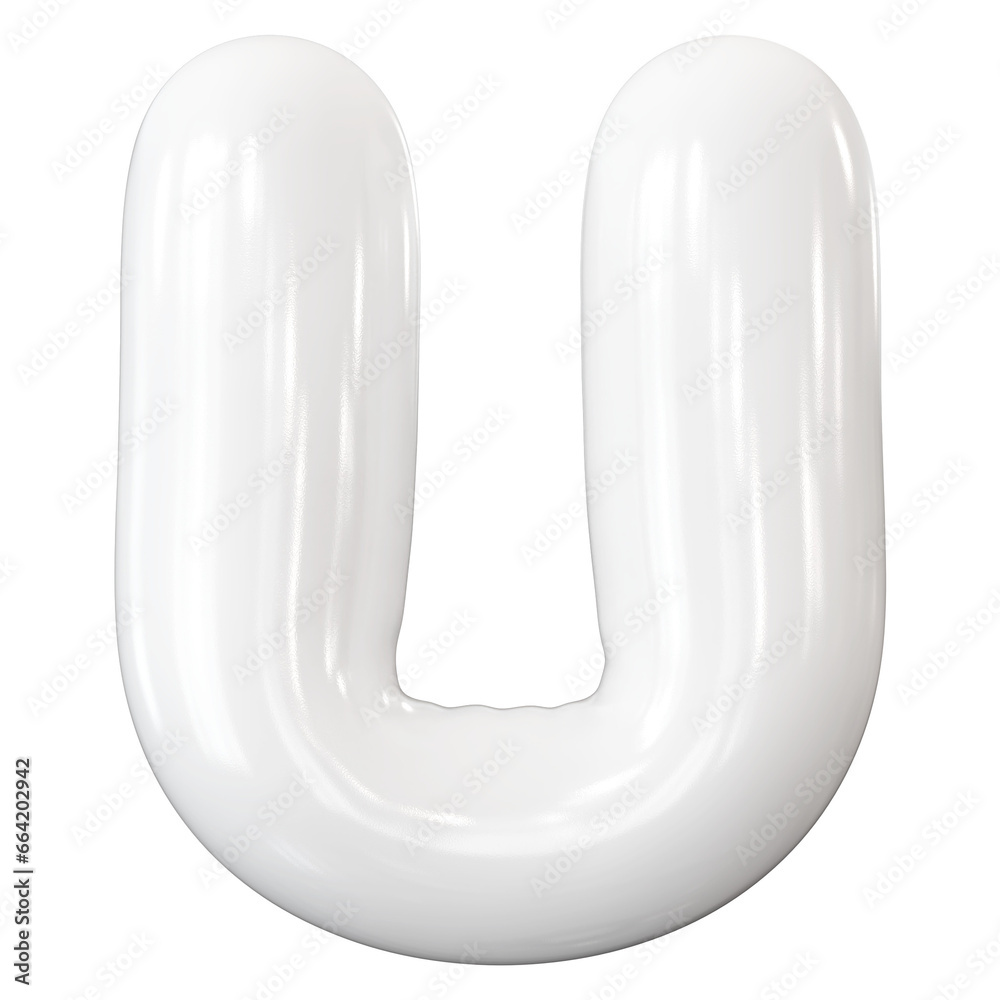 White Letter U Font Bubble White Letter U Font Bubble