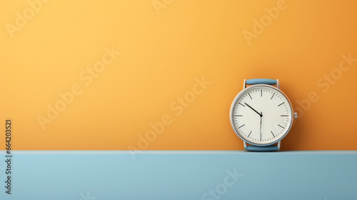 Luxury watch isolated on color background. photo