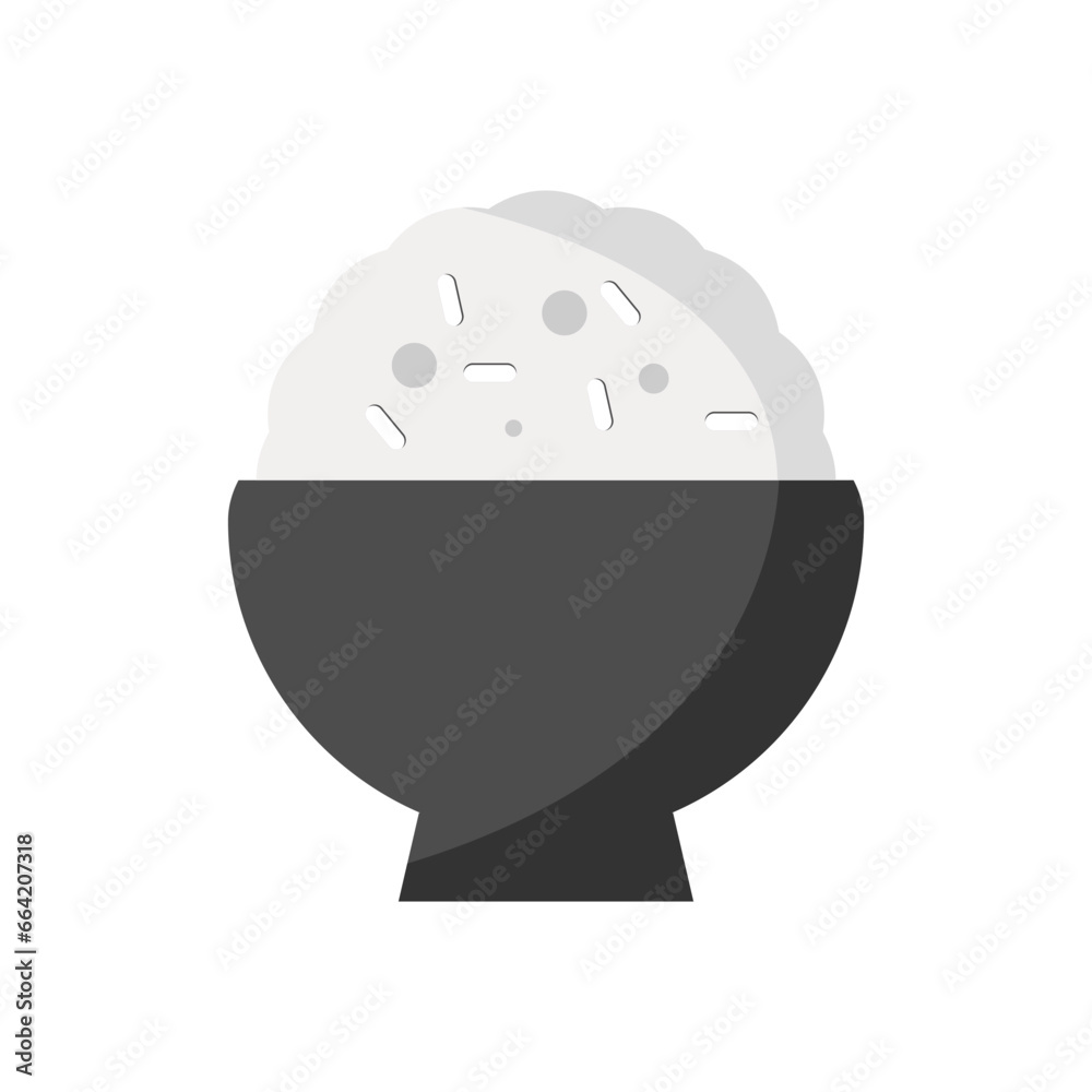 illustration or icon of food in a bowl illustration or icon of food in a bowl