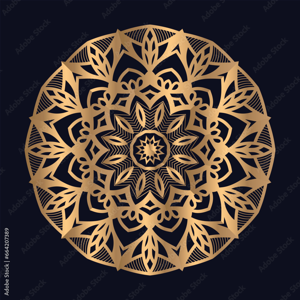 Mandala pattern design with background temple vector illustration icon vector