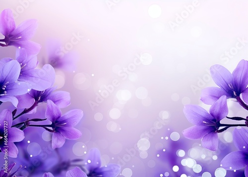  Abstract spring background with purple flowers. © Ahasanara