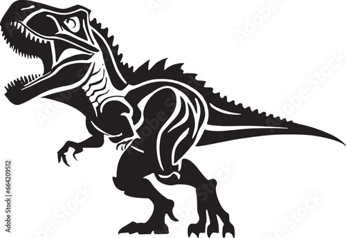 T-Rex Prehistoric predator animal silhouette vector