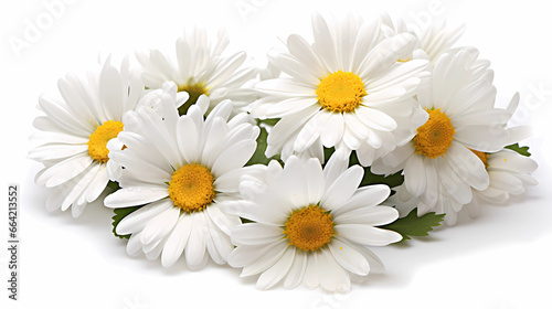 White background daisy flower ornaments