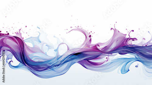 Violet and creative wave frame template on white background