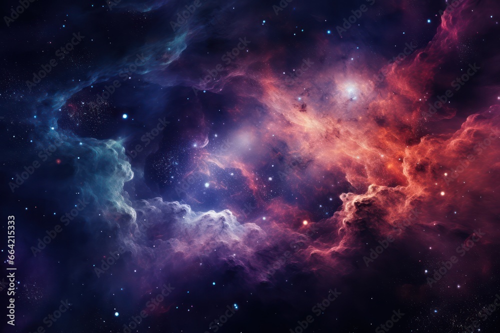 Photo of outer space with a nebula and stars
