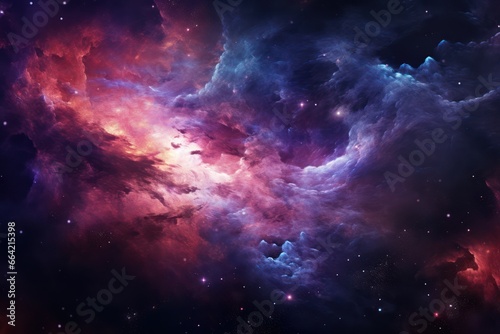 Photo of outer space with a nebula and stars