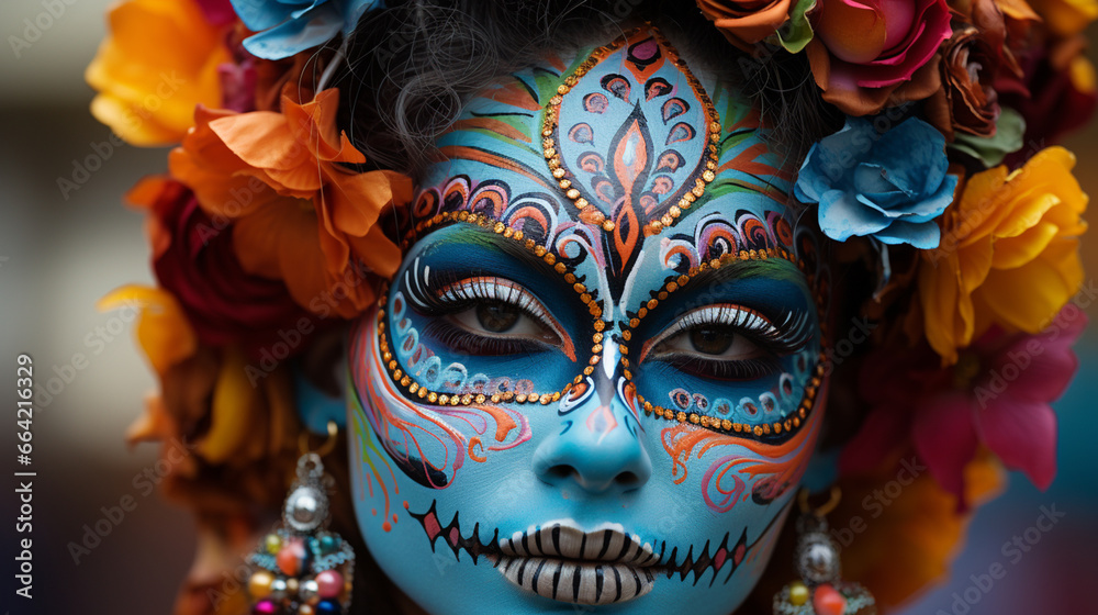 Day of the Dead remembering the departed dia de color scheme