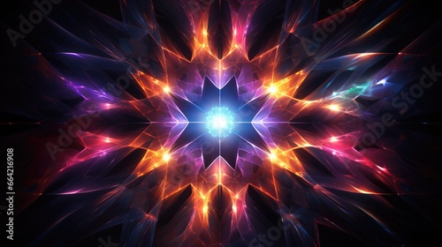 A computer generated image of a starburst. Generative AI.