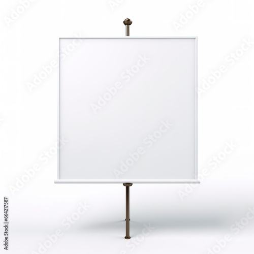 blank whiteboard on the wall.