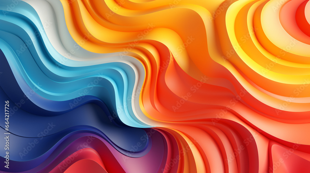 Obraz premium 3D modern wave curve abstract presentation background