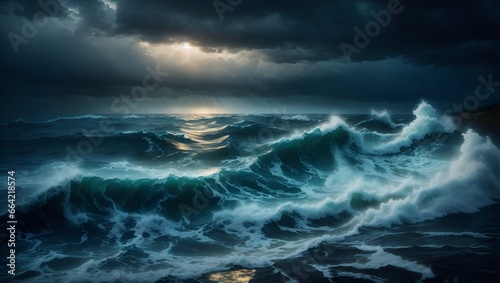 storm over the sea photo