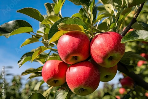Close up Apple Fruit on Tree.