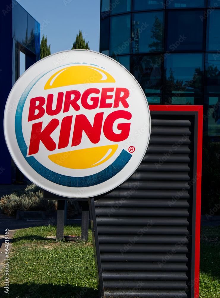 Bologna Italy September 23, 2023 Burger King Retail Fast Food