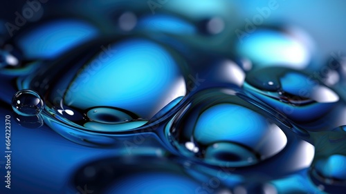 The close up of a glossy metal surface in blue color with a soft focus. Generative AI AIG30. generative AI