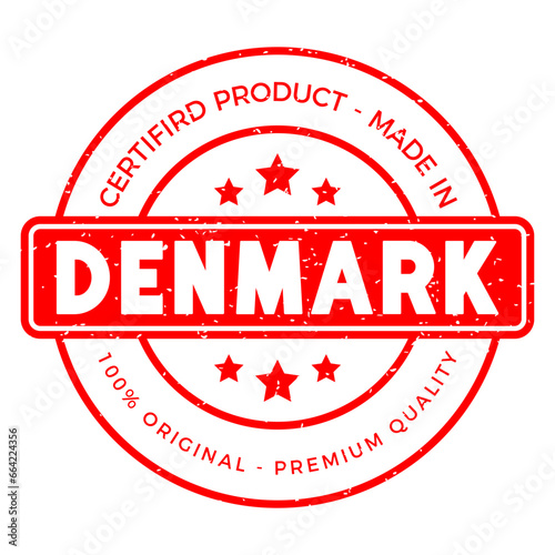 Denmark Country Rubber Stamp.