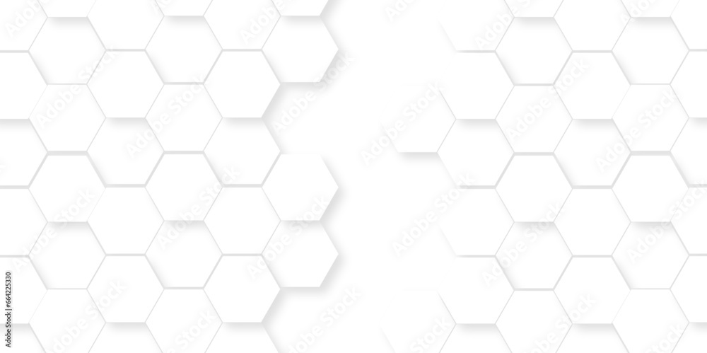 Abstract background with hexagon and white Hexagonal Background. Luxury White Pattern. Vector Illustration. 3D Futuristic abstract honeycomb mosaic white background. geometric mesh cell texture. Abstract background with hexagon and white Hexagonal Background. Luxury White Pattern. Vector Illustration. 3D Futuristic abstract honeycomb mosaic white background. geometric mesh cell texture.