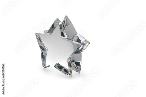 Crystal Star shot on a white background 