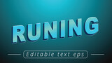 Runing Editable 3D Text Effect Eps