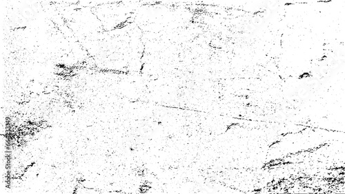 Grunge old texture in black and white. Aged vector surface with scratches, gaps, splits and crumbling stone. Distressed overlay for creating openwork background 