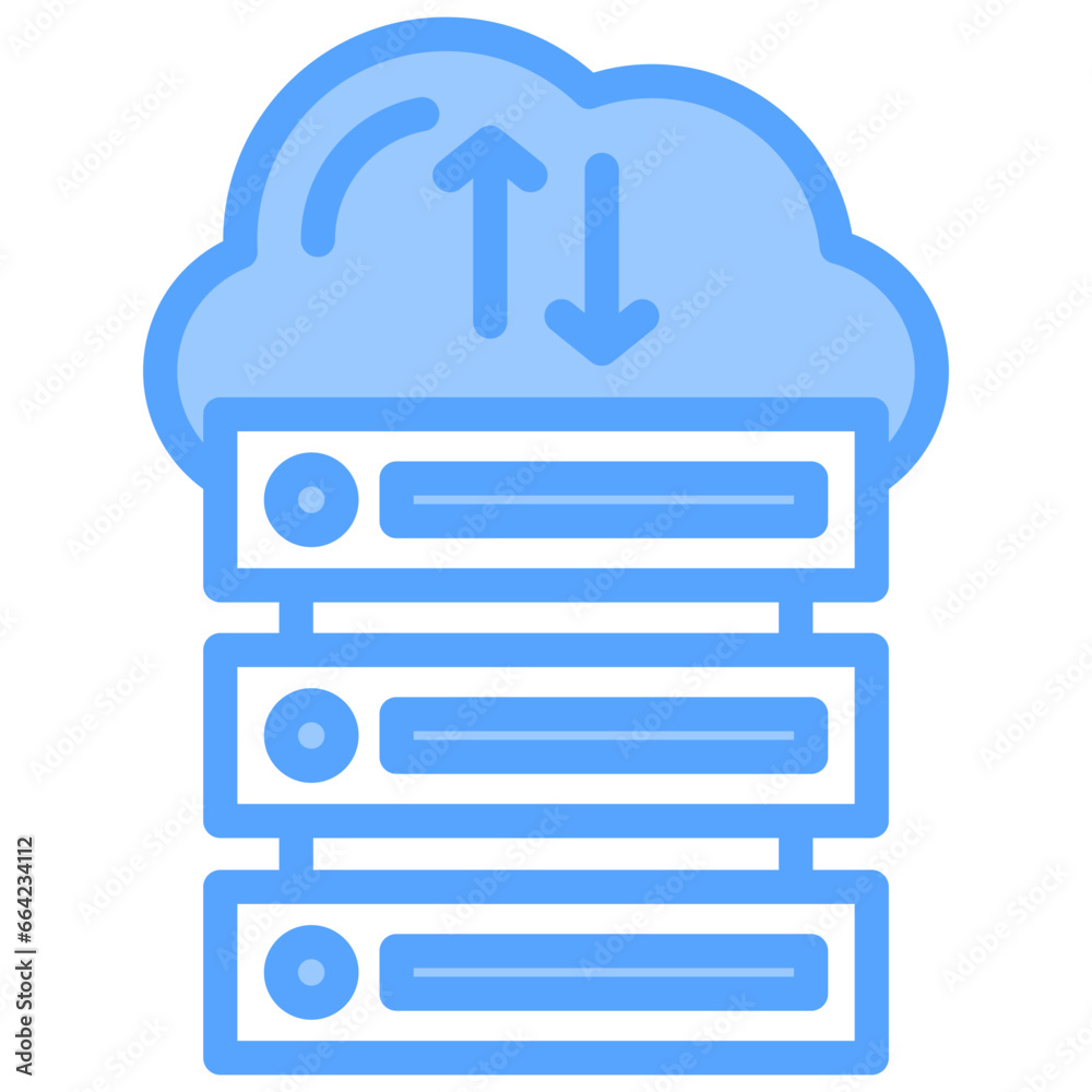 Cloud Storage Blue Icon Cloud Storage Blue Icon
