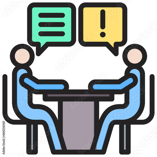 Employee Assistance Programs Outline Color Icon