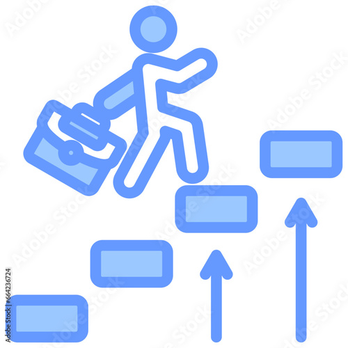 Career Development Blue Icon