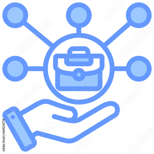 Job Enrichment Blue Icon
