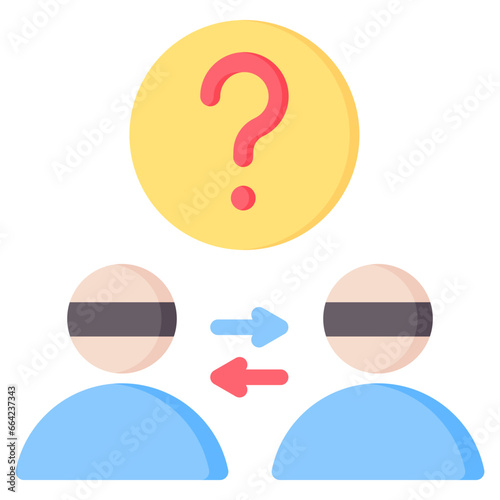 Double Blind Flat Icon
