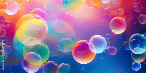 Abstract Colorful Background With Bubbles Created Using Artificial Intelligence
