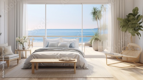 A serene ocean view from a bedroom balcony © shelbys