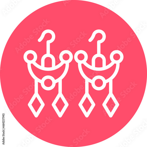 Vector Design Earrings Icon Style