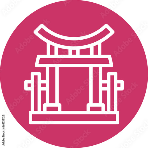 Vector Design Torii Gate Icon Style