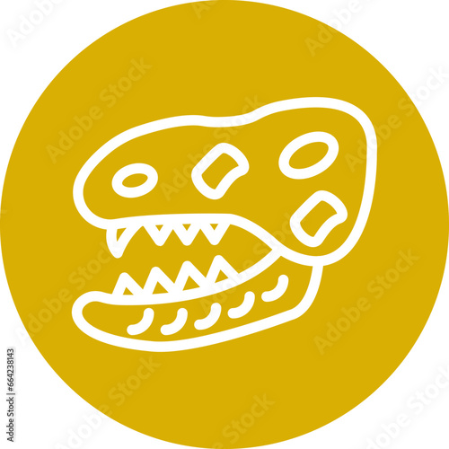 Vector Design Dinosaur Fossil Icon Style