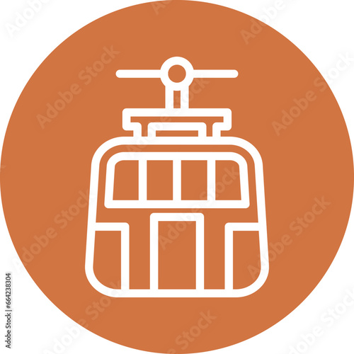 Vector Design Cable Car Icon Style
